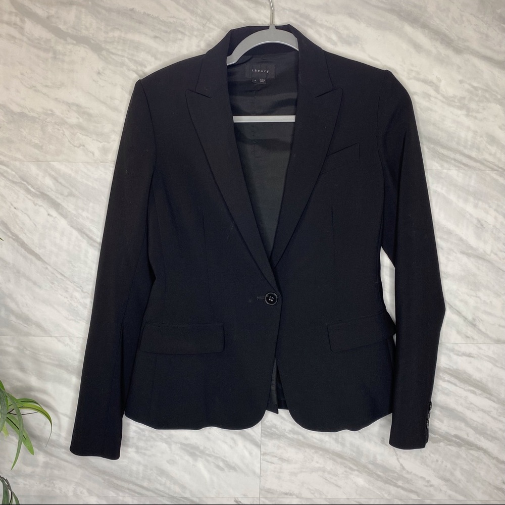 Theory Business Casual Black Blazer 4